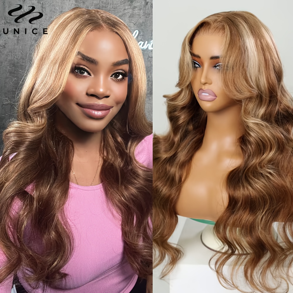 honey blonde wigs human hair sold on Temu United States display picture 1