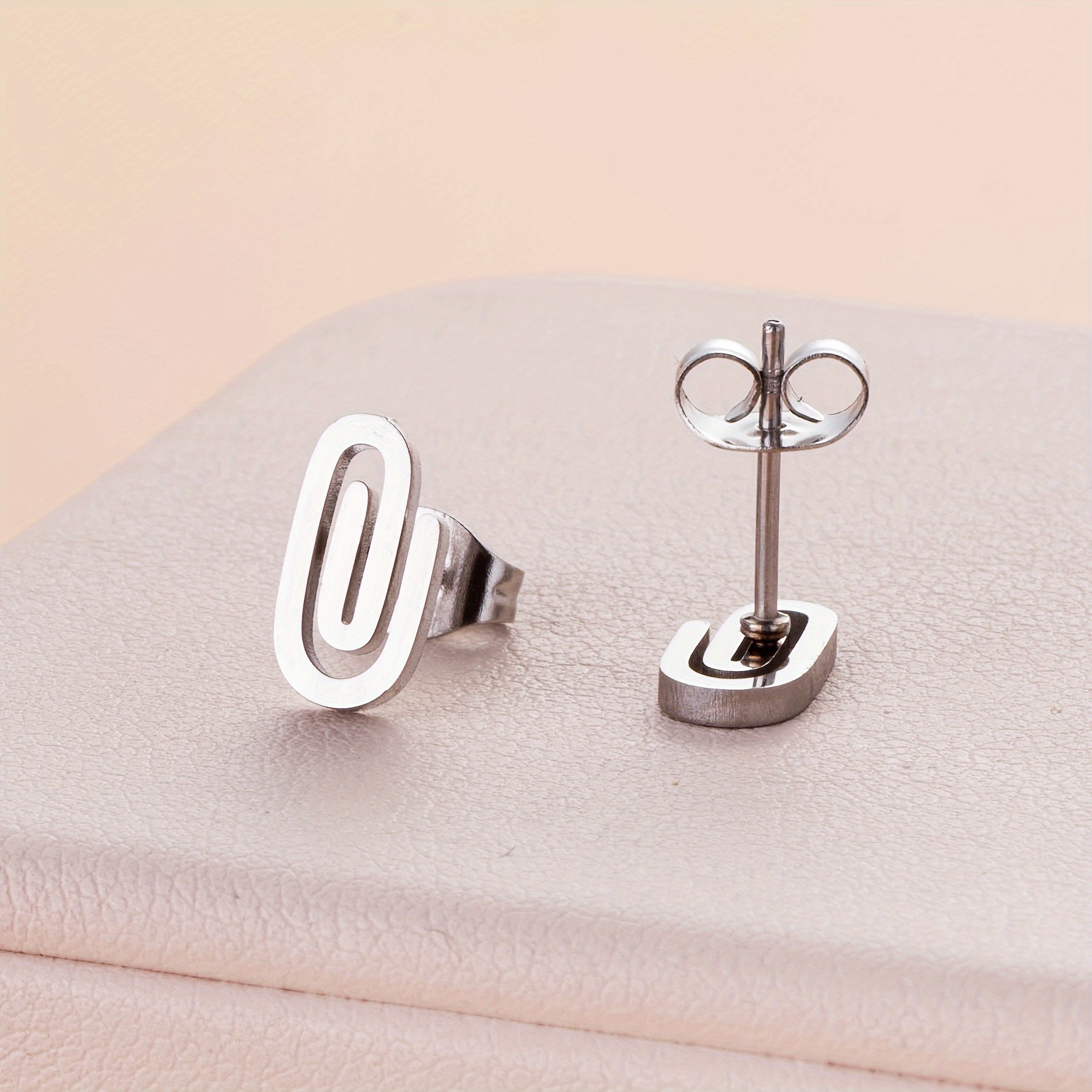 Image of 1 Pair (2pcs Set) Hypoallergenic Stainless Steel Screw Back Women's Stud Earrings
