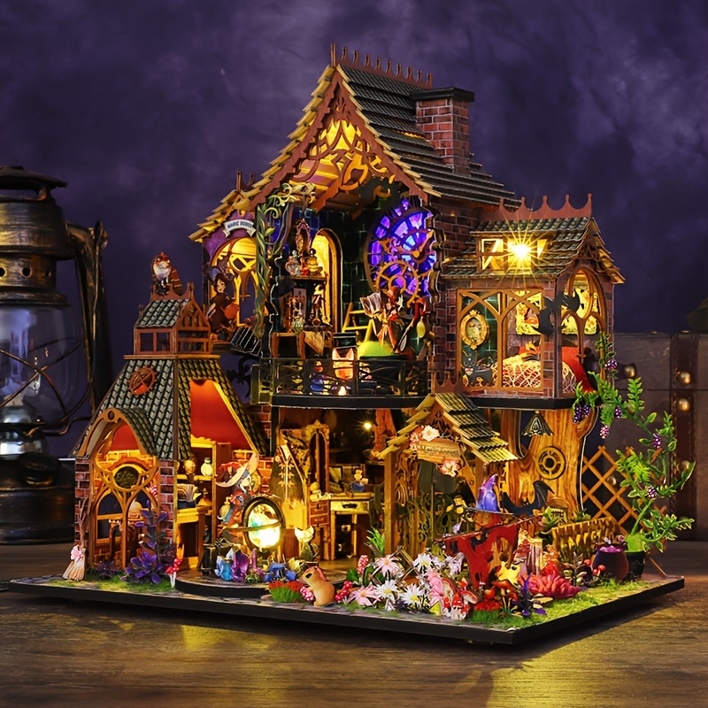 El yapımı Minyatür Bebek Evi: 3B Kitaplık Yapı Modeli Blok Montajı, DIY Küçük Ev, Yaşam Töreni Hissiyle - Ev Dekorasyonu, Festival Hediyeleri ve Yaratıcı Hediyeler için Mükemmel