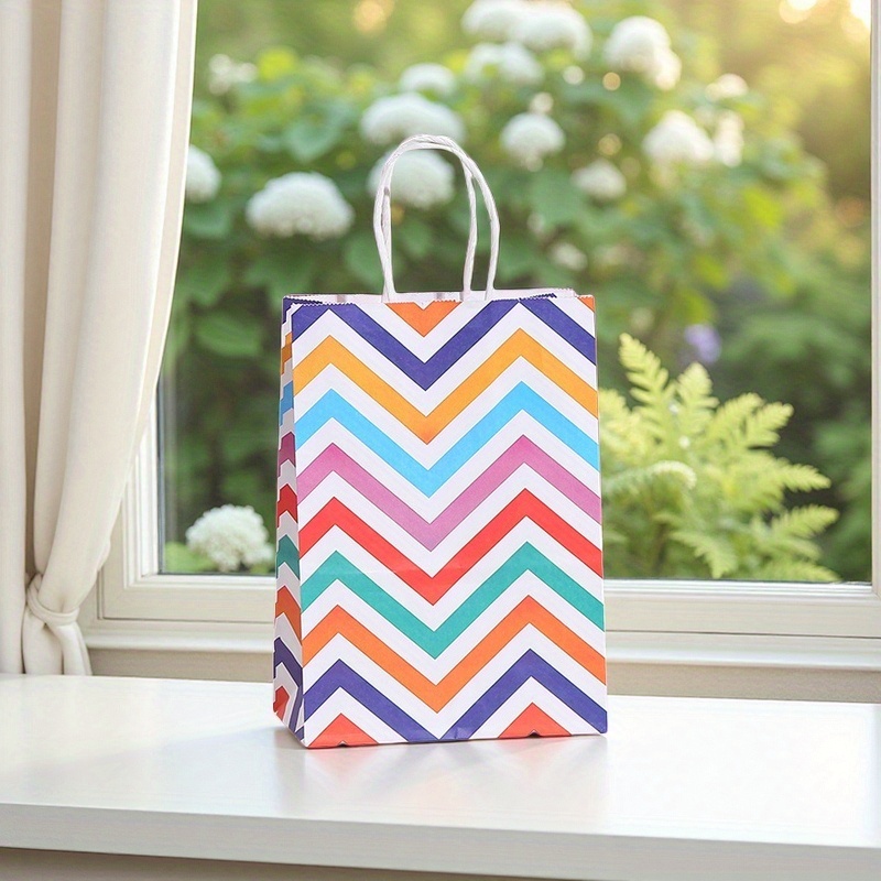 6 30pcs color collision line star gift packaging bag colored 