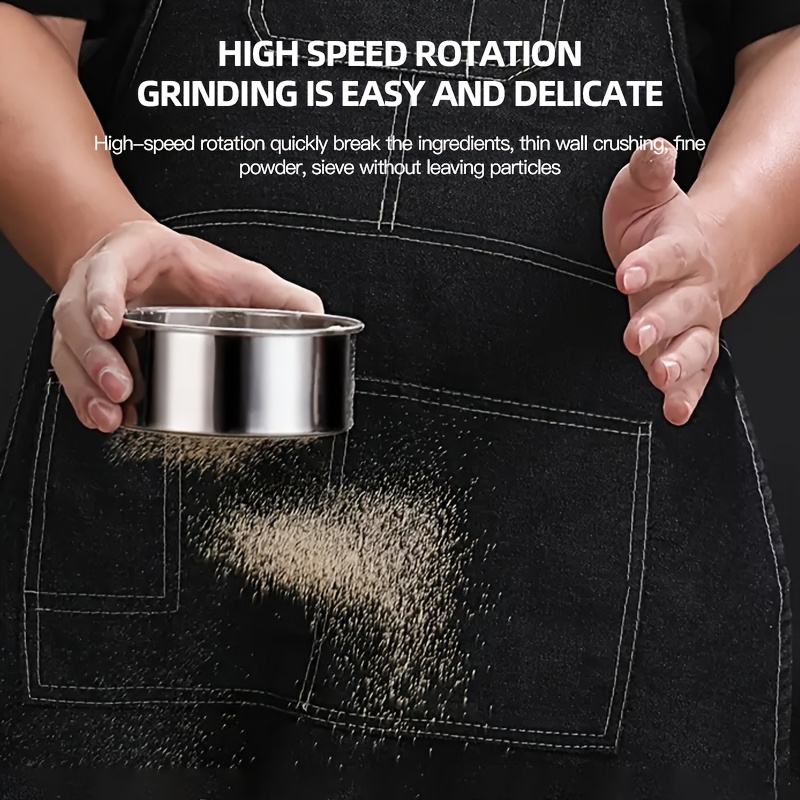 uao stainless steel electric grinder 8 blade high speed 12500 rpm   operation multi functional for   herbs medicinal ingredients 220 240v durable kitchen appliance with ergonomic handle grinder for kitchen herb   sleek appliance   construction Product details 6