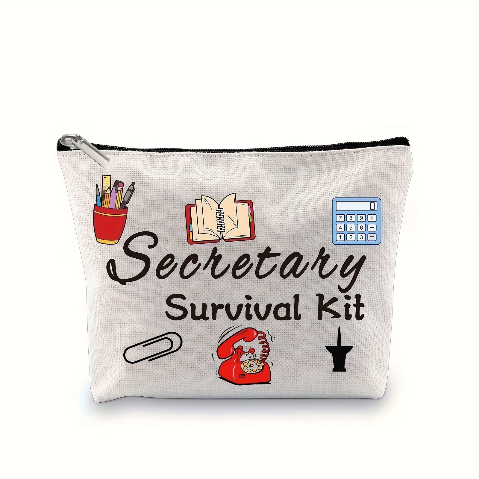 secretary survival kit toiletry bag appreciation makeup organizer for office workers practical gift for women birthday christmas graduation surprise travel cosmetic pouch for secretaries 0