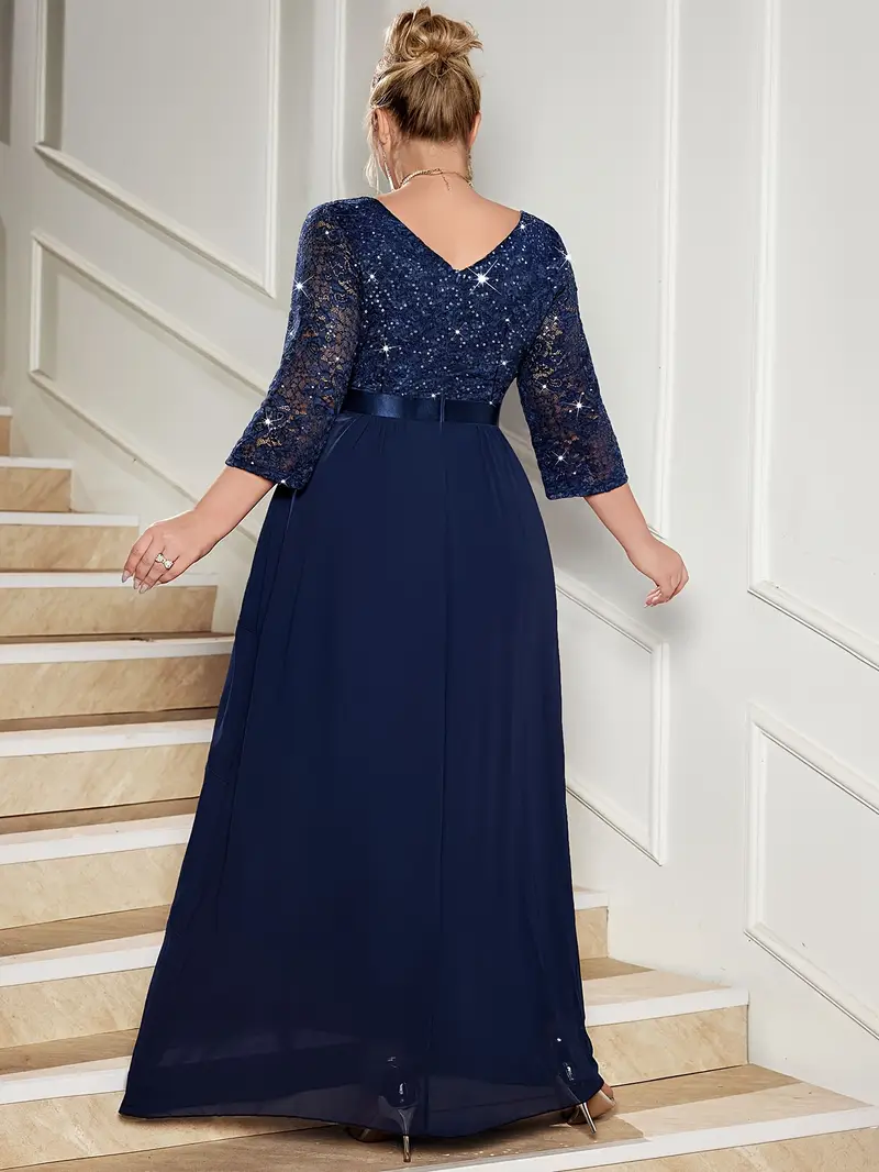 plus size plus size p54404a elegant plus size sequin lace - Temu plus size plus size p54404a elegant plus size sequin lace - Temu