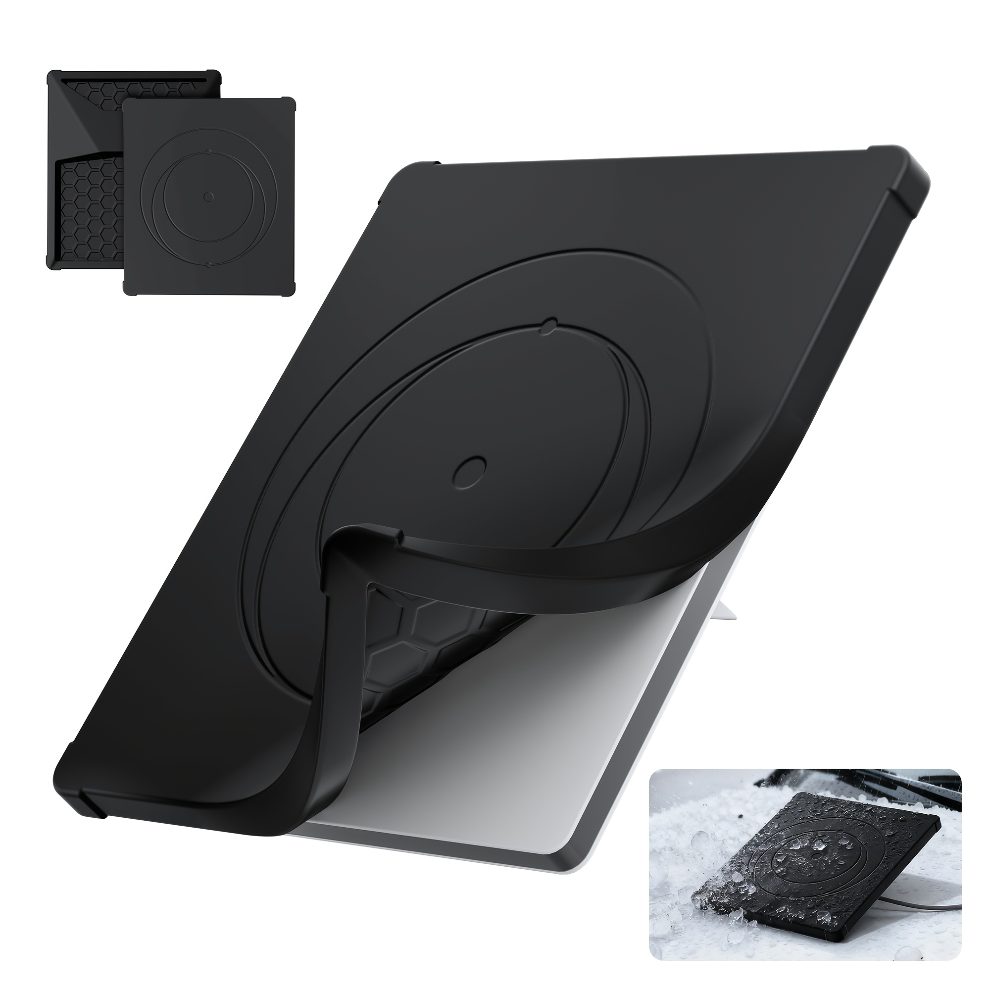 Housse de protection Starlink Mini - Étui en silicone liquide - Marque EUNIK - Noir - Protège contre les rayures et la grêle - Pour utilisation en camping et extérieur – Image 4