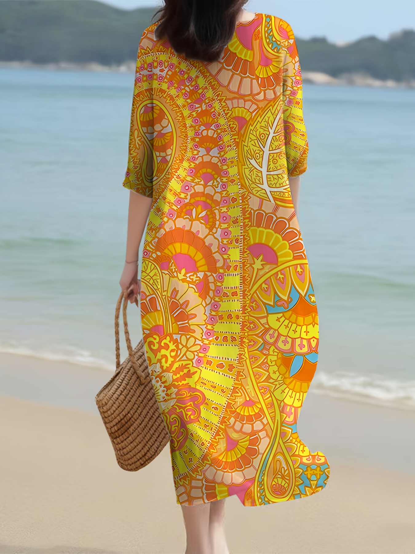 bohemian plus size beach dresses Boho Plus Size Bethany Maxi Dress - Blue For Women
