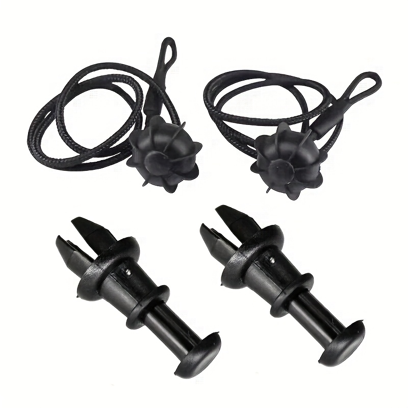E-shop 4-teiliges Auto Kofferraumteilung Hänge-Seil-Set, Auto Kofferraum Heckklappenabdeckung Zusätze, Auto Schiebetiefgarage & Heckklappen Gurt-Clips