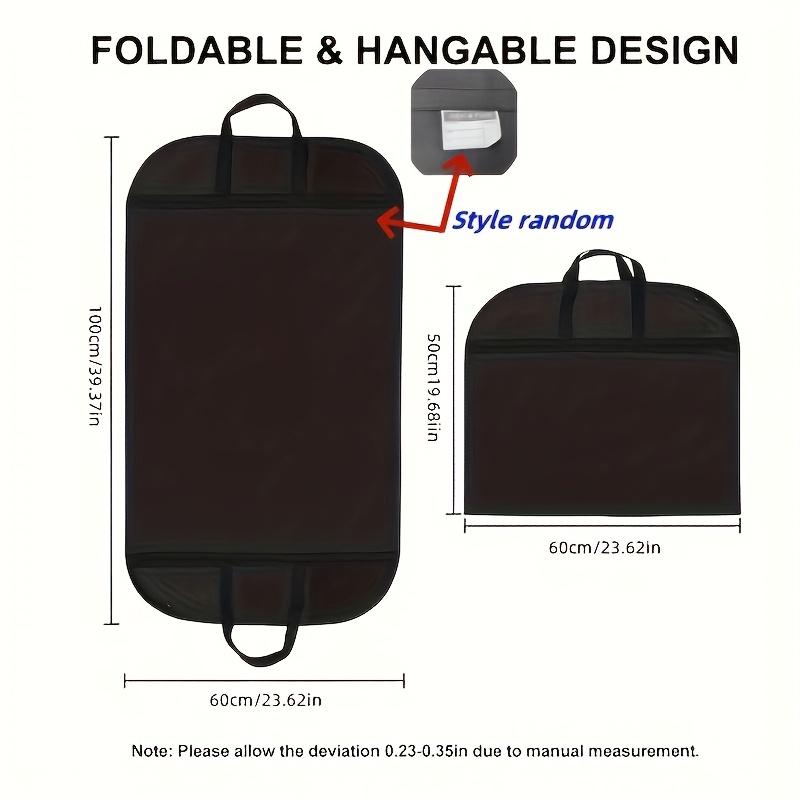 E-shop ./5 Stk. Atmungsaktive Kleiderschutzhülle, Staubdichte Kleidertasche aus Vliesstoff, mit Tragegriff, für Schrankorganisation,