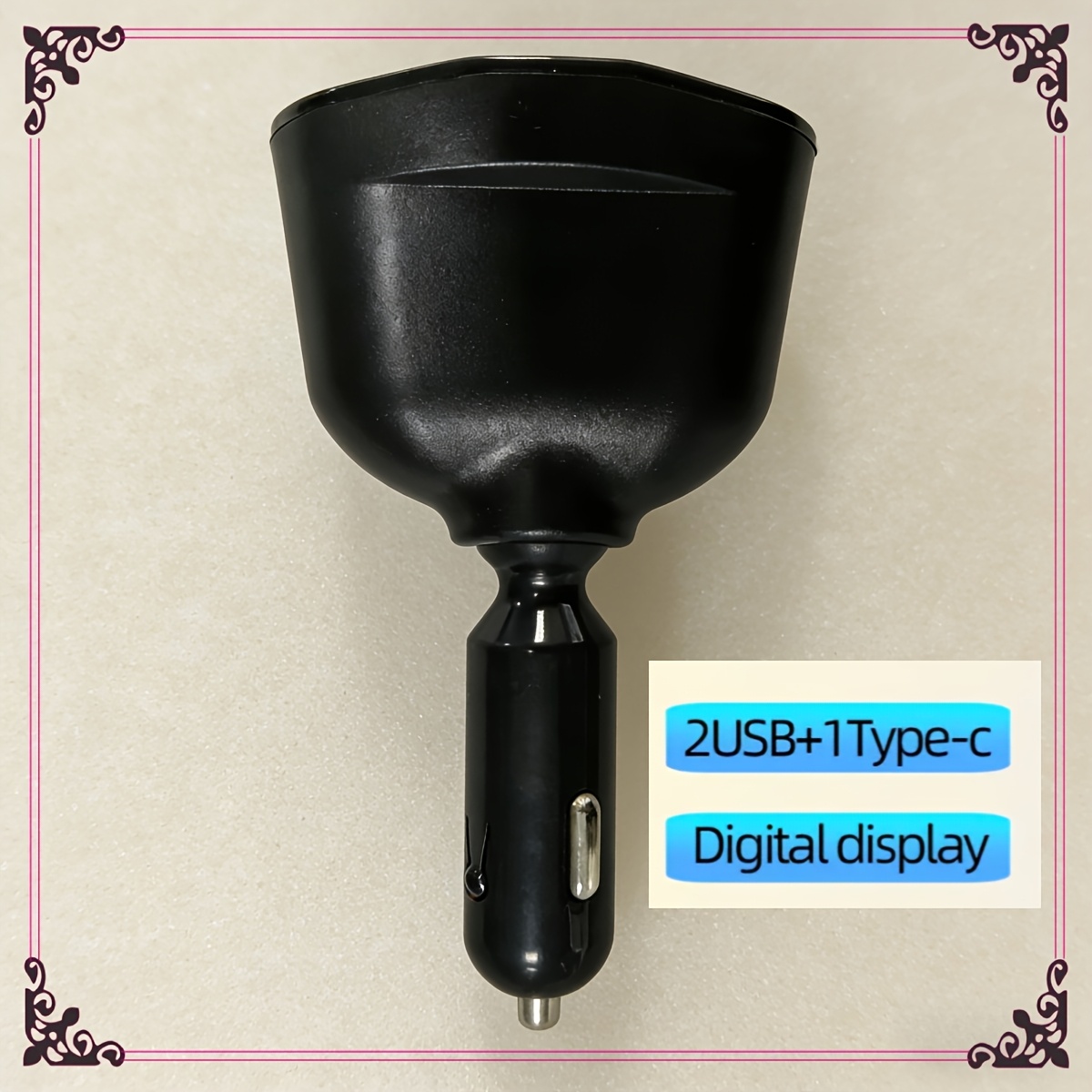 E-shop Neuer Dual USB + Typ-C Fahrzeugladegerät, Handy-Fahrzeugladegerät, Fahrzeugladegerät, Moderne Autoaccessoires, Langlebige Autoaccessoires,