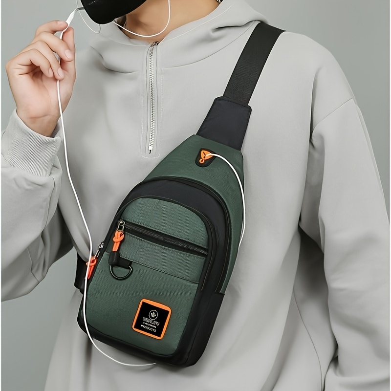 Sac Bandoulière Homme Canvas Léger Sport Voyage Urbain