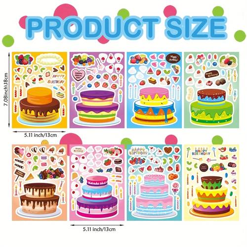 24pcs birthday stickers stickers make your own birthday cake stickers with candles happy birthday stickers classroom teacher reward stickers birthday gifts