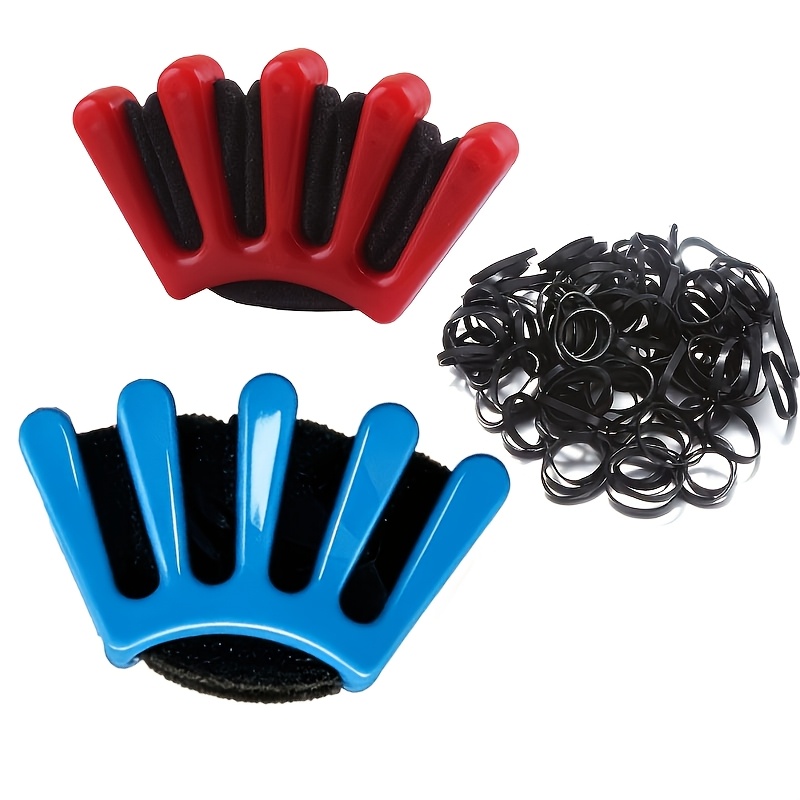 TEMU Haarstyling Tool Kit Quick Updo Kam, Geschikt voor Vrouwen, Meisjes en Bruiloft Kapsels 3 stuks (2 kammen en 1 pak/100 stuks Haar Elastiekjes)