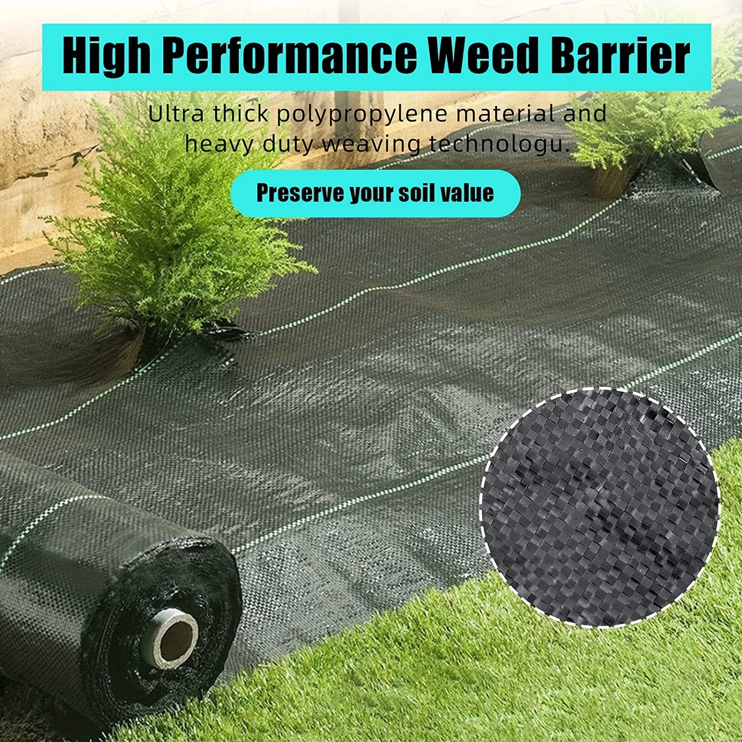 Premium Weed Barrier Landscape Fabric
