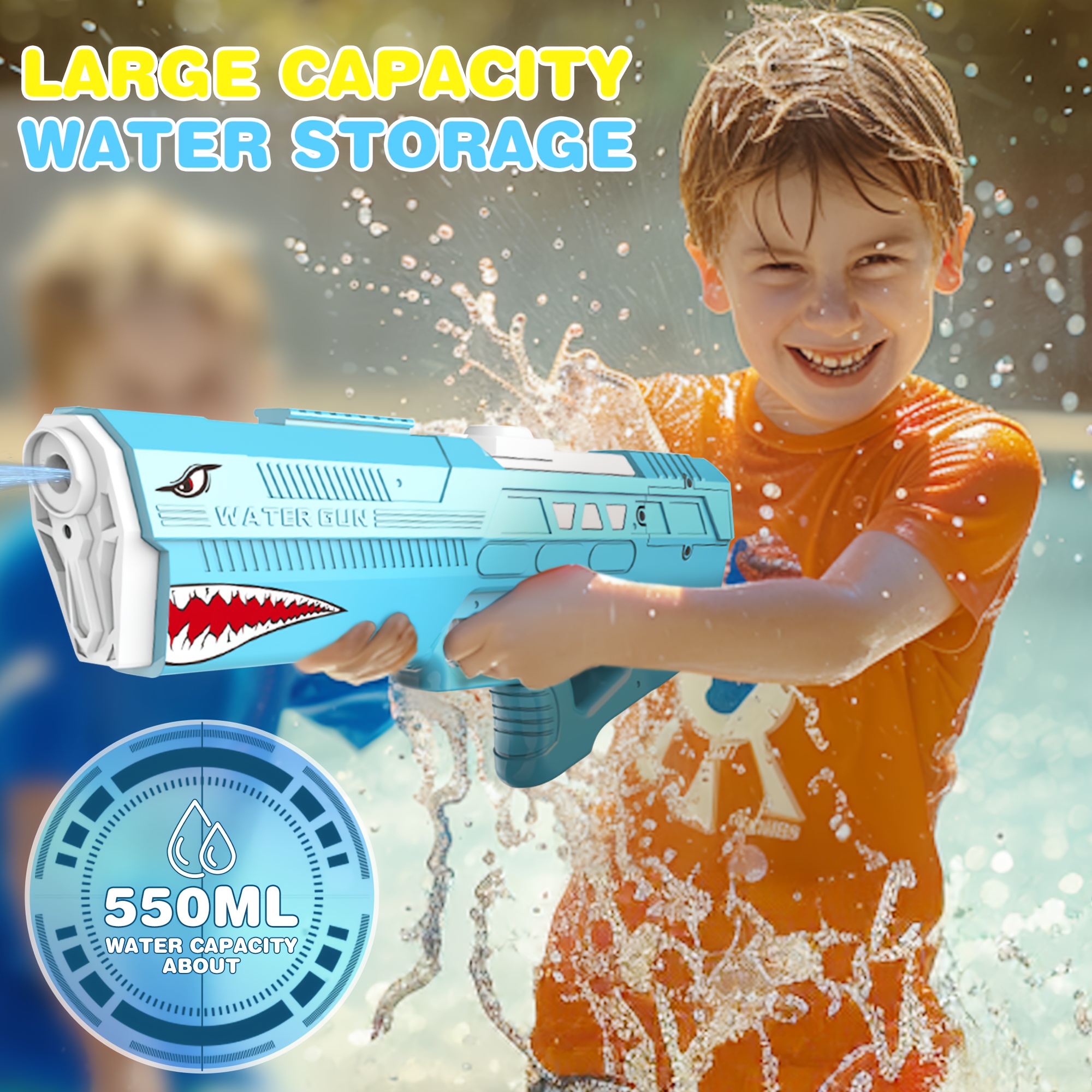 Youngsters's adult electric water gun toys, high capacity long range automatic water spray gun, suitable for pool and beach entertainment, Easter birthday gift for Youngsters over 3 years old