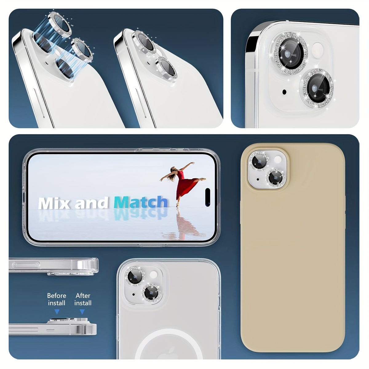 Protection Verre Trempé Pour Caméra IPhone 12 à 16 Pro Max - Film Transparent Avec Alliage Titane