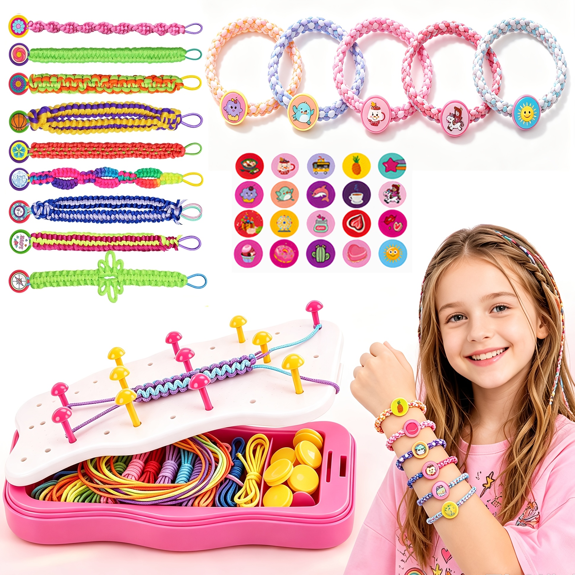 Friendship Bracelet Making Kit for Girls, DIY Craft Gift