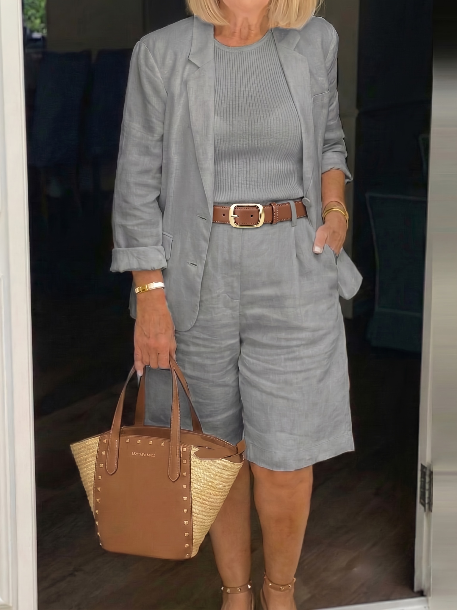 item picture 2026 Spring And Autumn New Women'S Clothing And Cardigan Top Shorts Small Suit Two-Piece Set