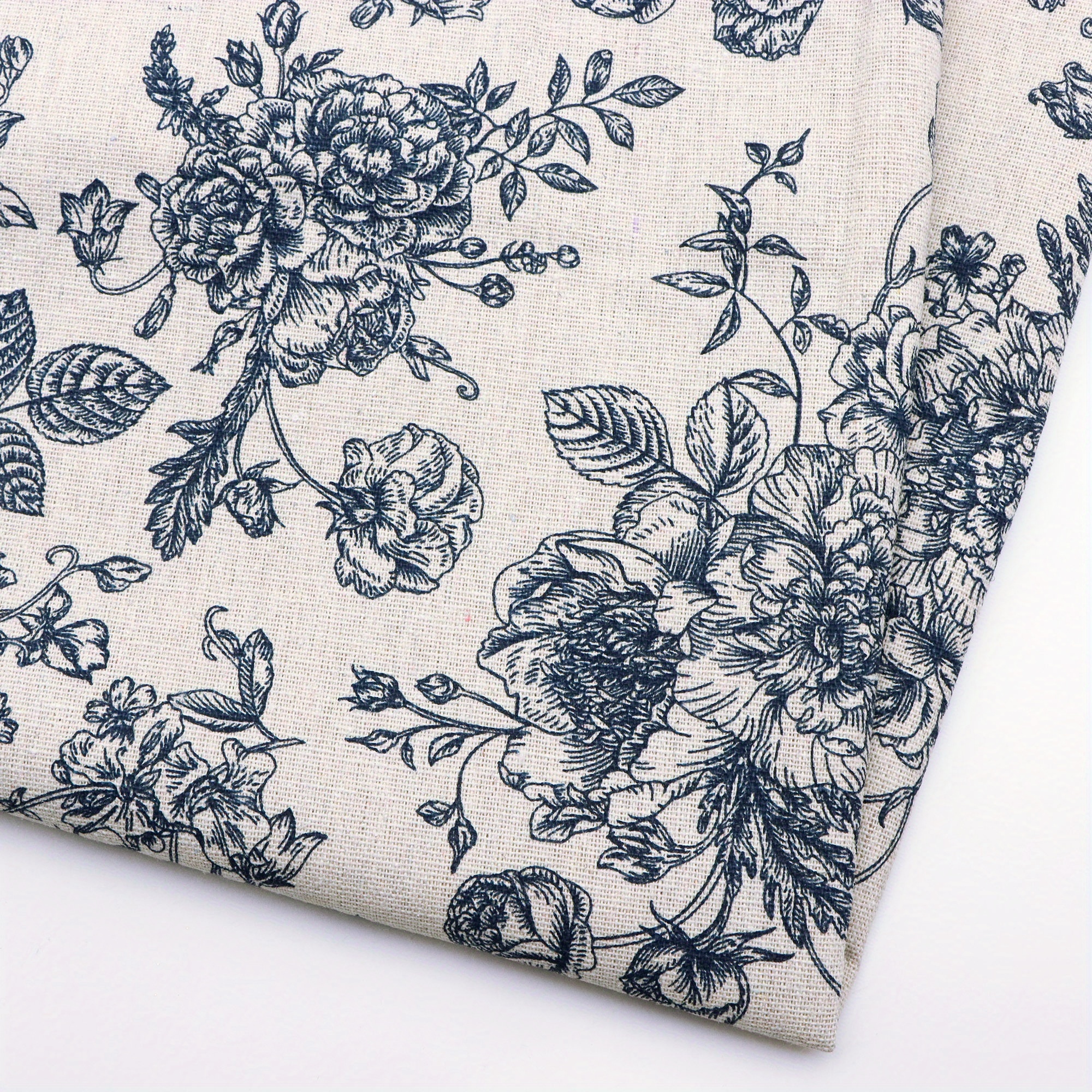 Image of 1pc 50x150cm (19.68x59inch)printed High-quality Linen Fabric For Quilting, Diy Sewing, Sofa, Curtain, Bag, Cushion, Tablecloth, Pillow Cushion,furniture Cover, And More! Handmade Fabric For Crafting