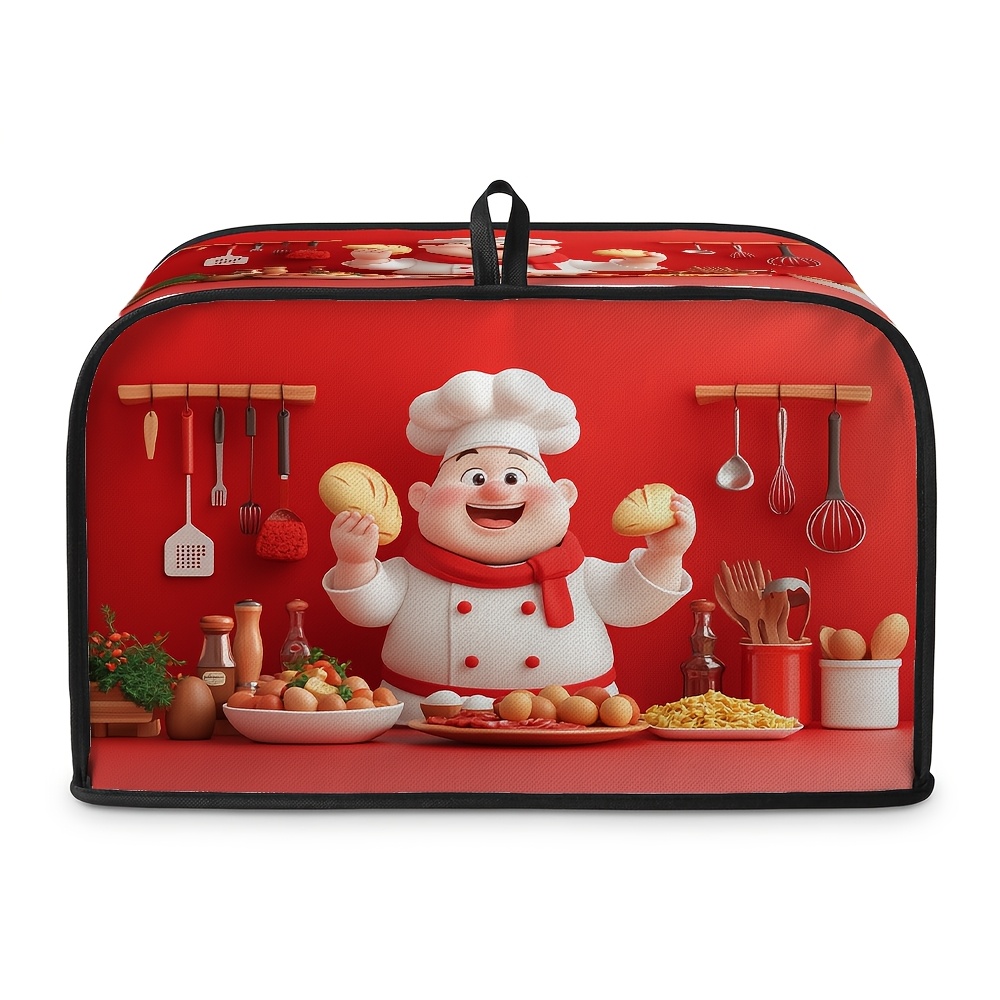 TEMU 1pc Cartoon Culinary Fun Bread Hood,chef Cooking Setup,suitable For Blender, Available,coffee Maker, Bread Machine Cover | Decorative Dust For,