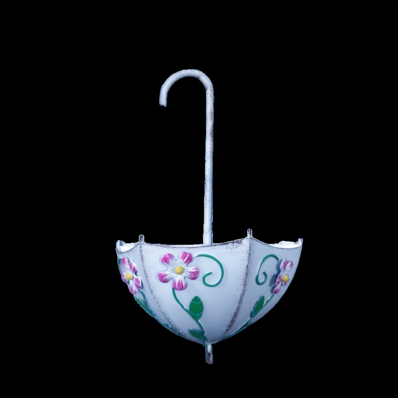 E-shop Europäischer Regenschirm Wandmontierter Blumenkorb, Dekorative Pflanzenaufhängung aus Schmiedeeisen, Dekorative Gartenkunst für Innen und