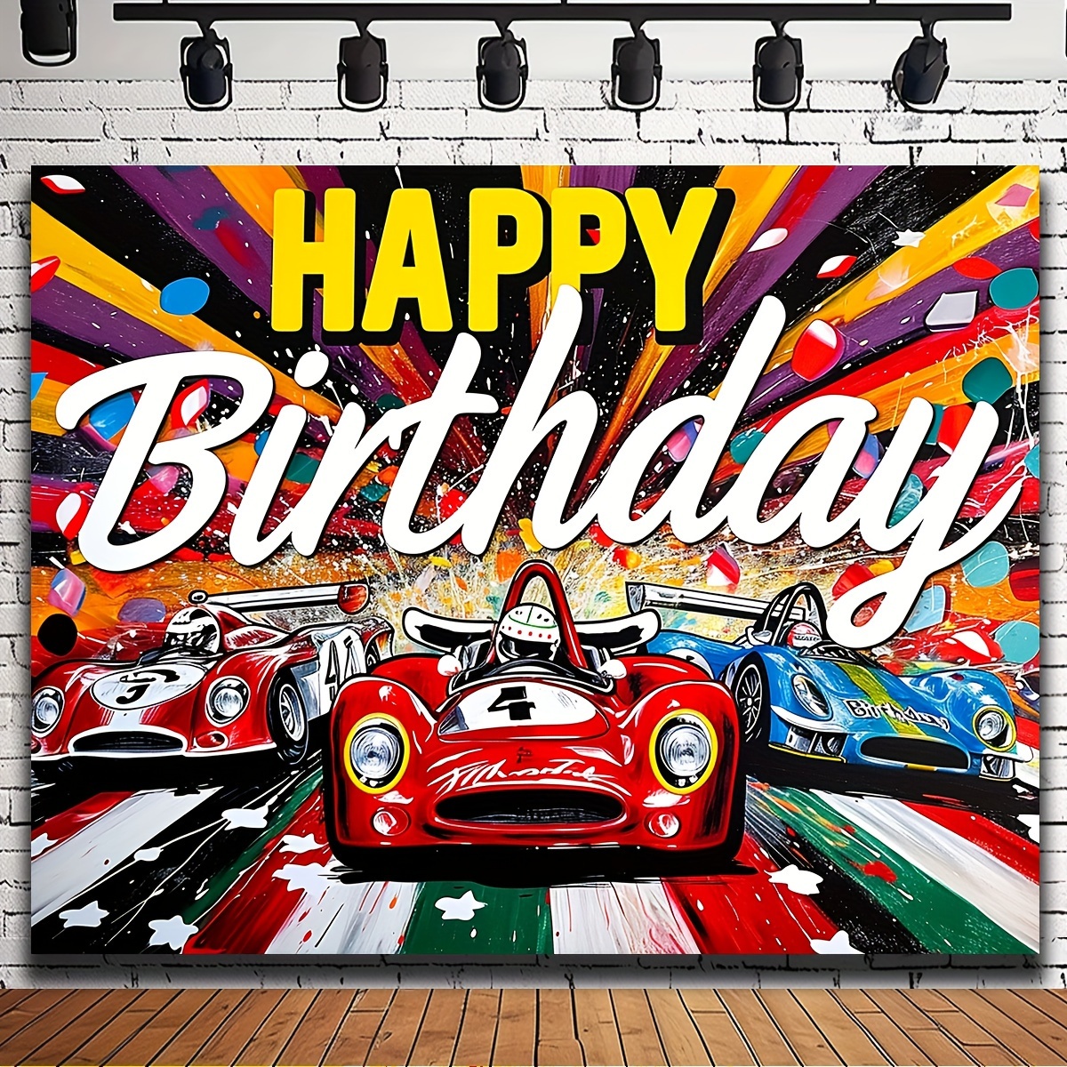 Cartel de feliz cumpleaños de carreras, cartel de fiesta imprimible  personalizado, cartel de cumpleaños de coche de carreras personalizado,  cartel de cumpleaños de carreras -  México