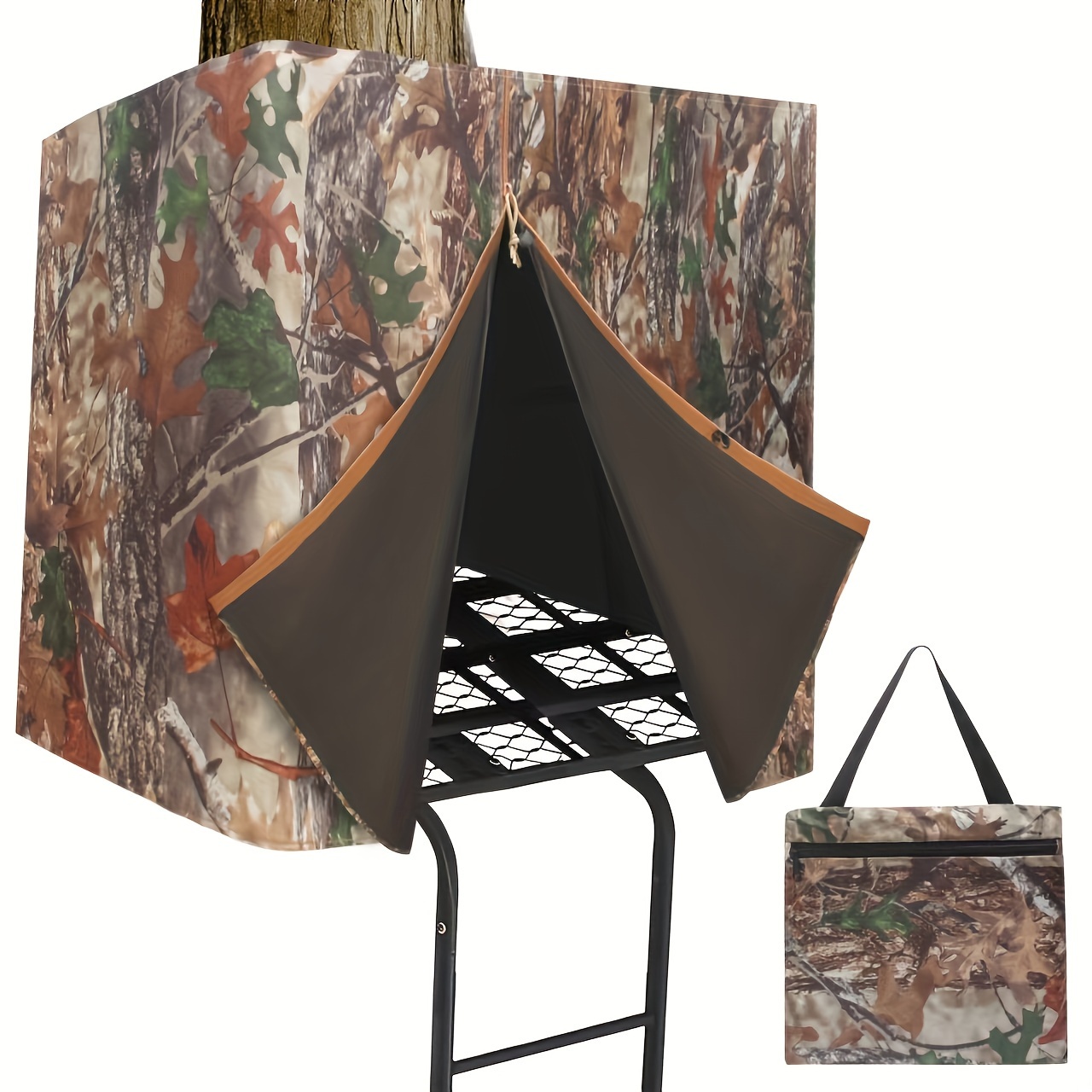 

Hunting Tree Stand Blinds Camo Blind Cover- Hunting Camouflage Ground Blinds With Zipper For , Turkey (frames Not Included)