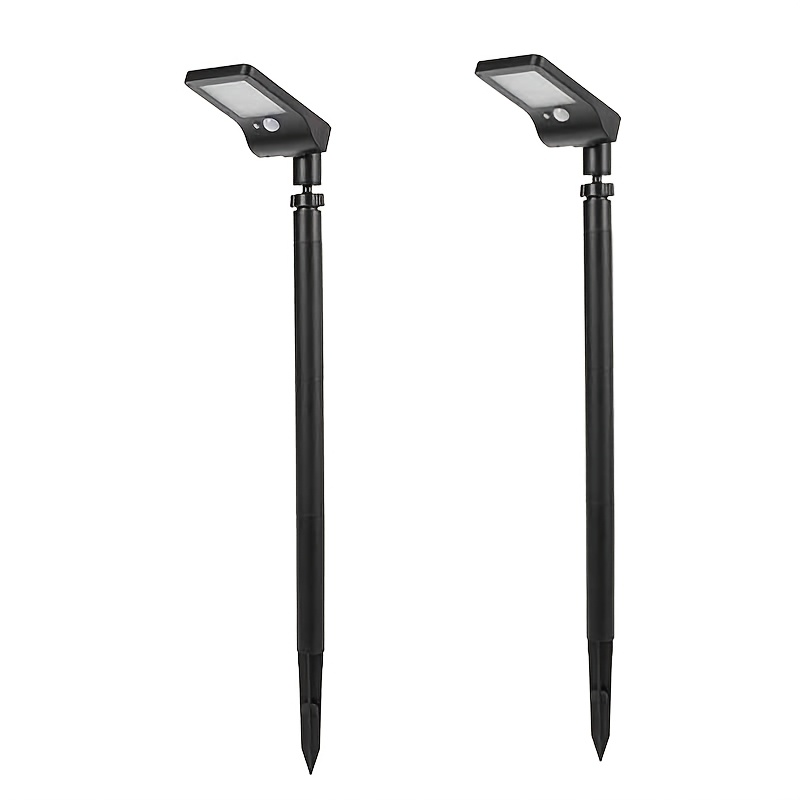 E-shop 2er-Set Solar-Außenwandleuchten für die Bodenmontage, Sensor-Solarleuchten, helles Solarlicht mit einstellbarem Winkel, geeignet für Außenhöfe,