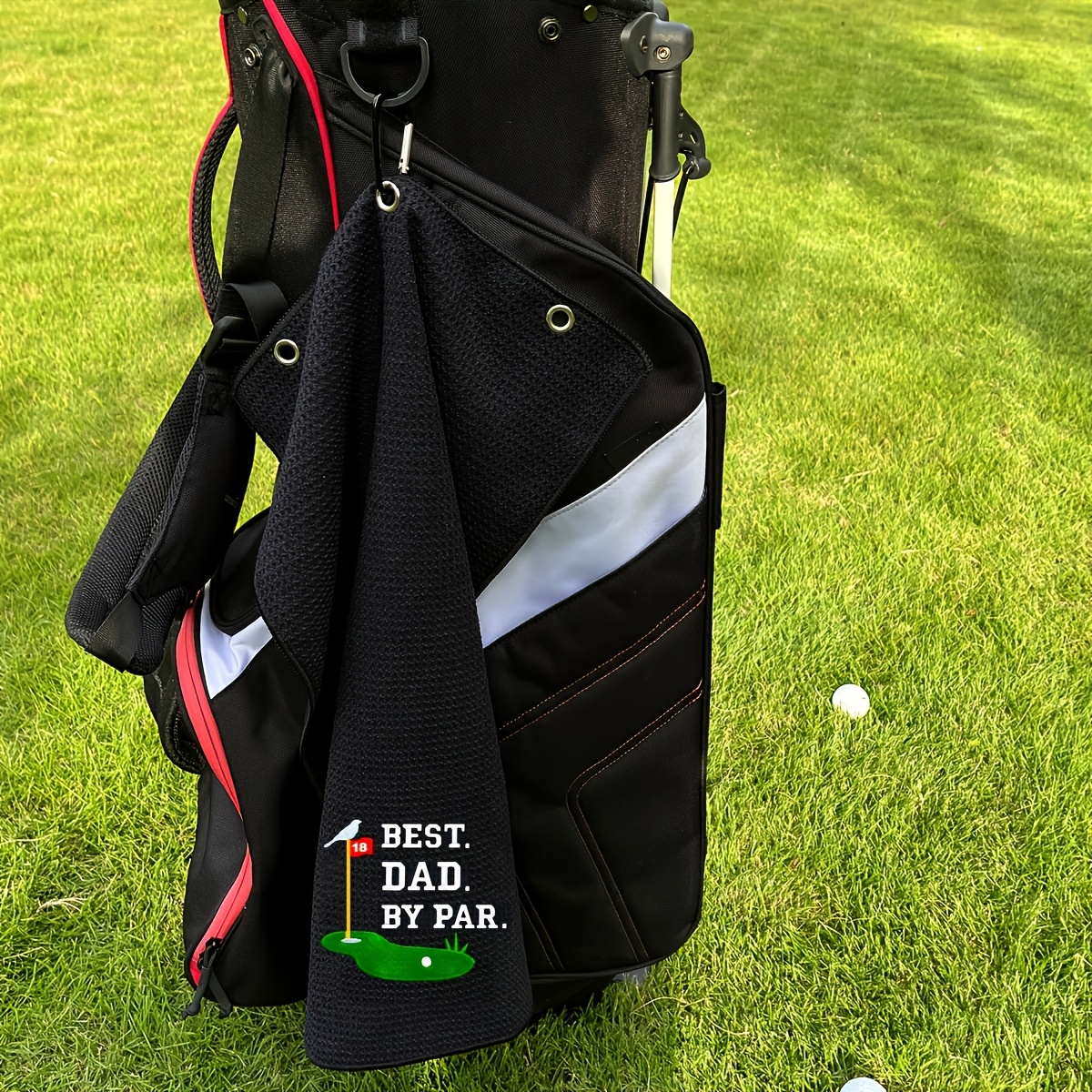 TEMU Premium Embroidered Golf Towel, Large Size 16''x24'', Soft & Durable Microfiber, Super Absorbent& For , Machine Washable, Perfect For Golf Bags,