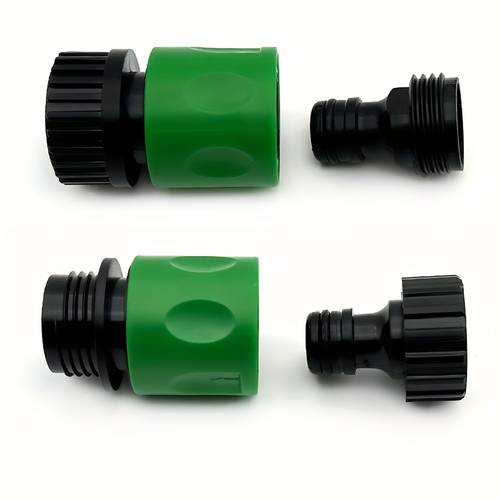 4pcs 6pcs 10pcs 12pcs 16pcs garden hose quick connector and nipple green and black plastic for ght 3 4 inch water pipe