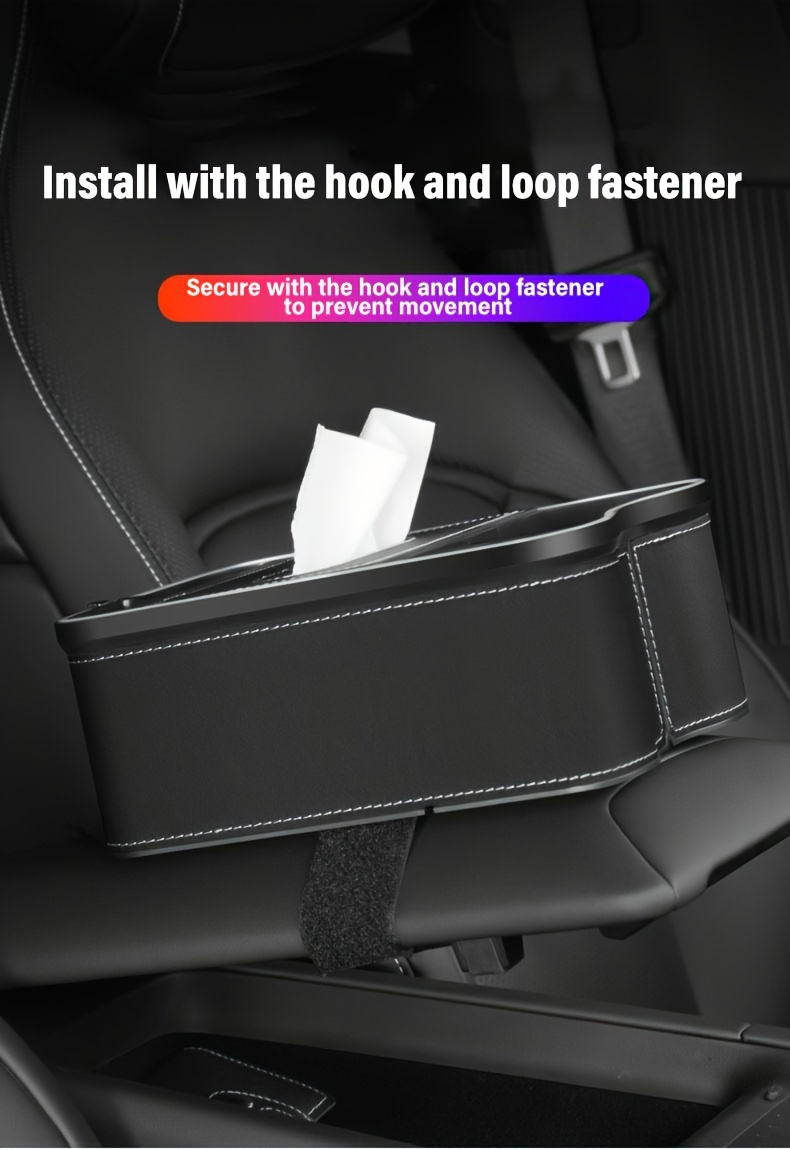 armrest box storage box new car storage box multi function tissue box colorful led atmosphere light 5a fast charging charger multi function water cup holder beverage holder car paper box car interior accessories details 6