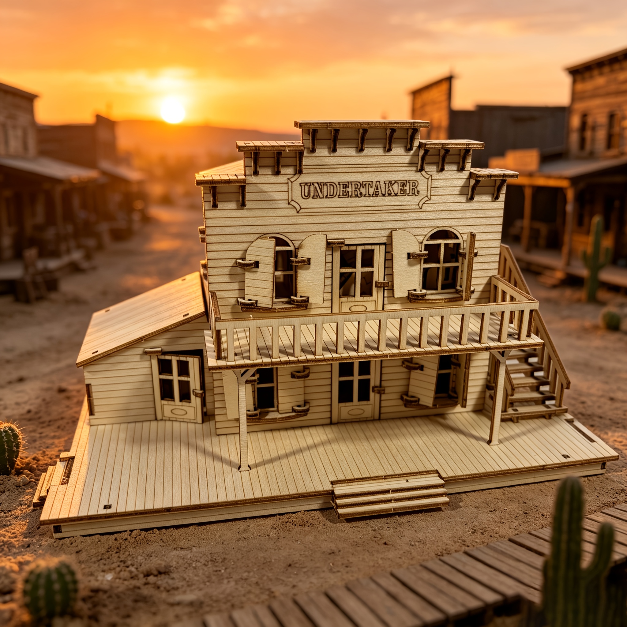 3D Wooden Puzzle: Funeral Home Log Cabin Kit