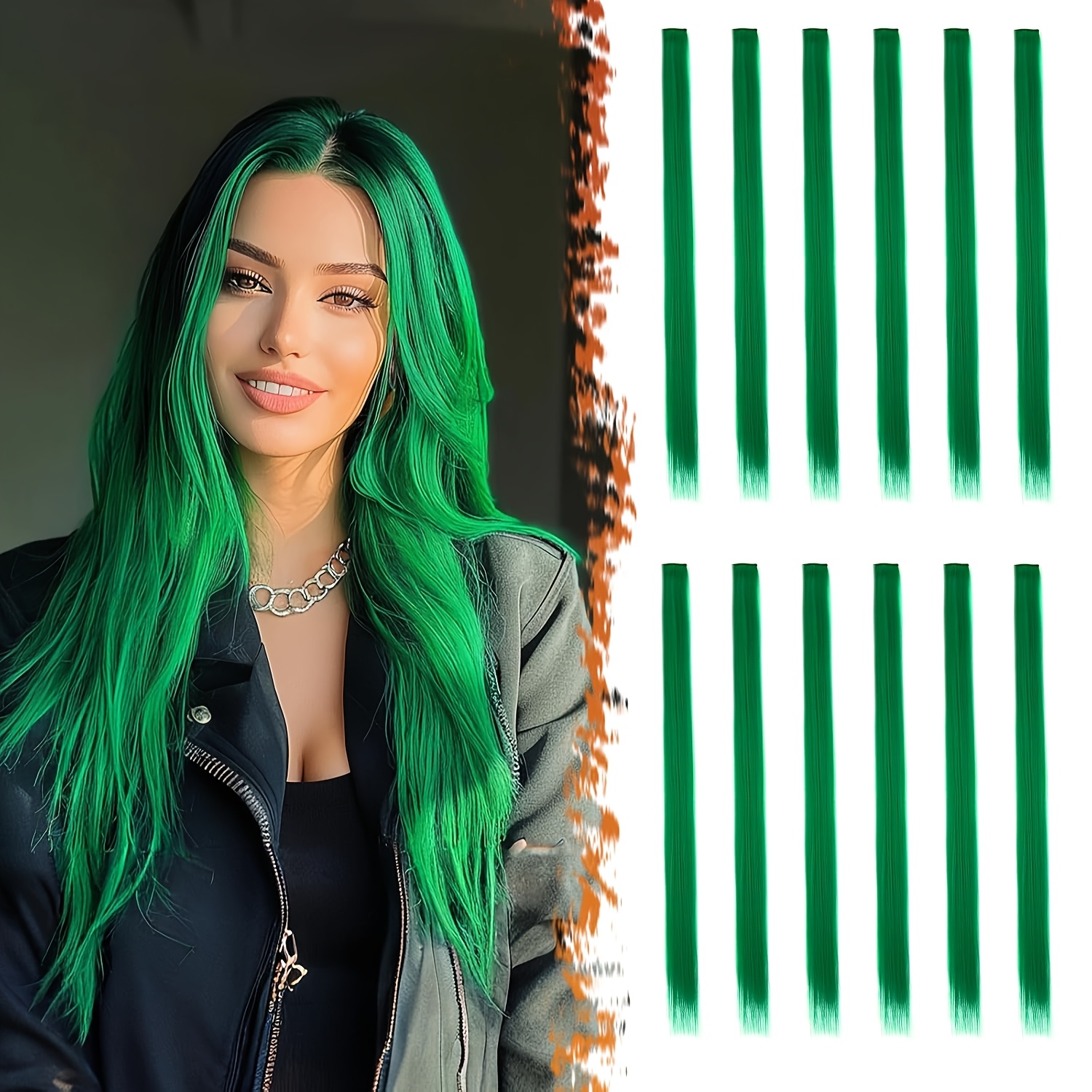 blonde hair extensions sold on Temu United States