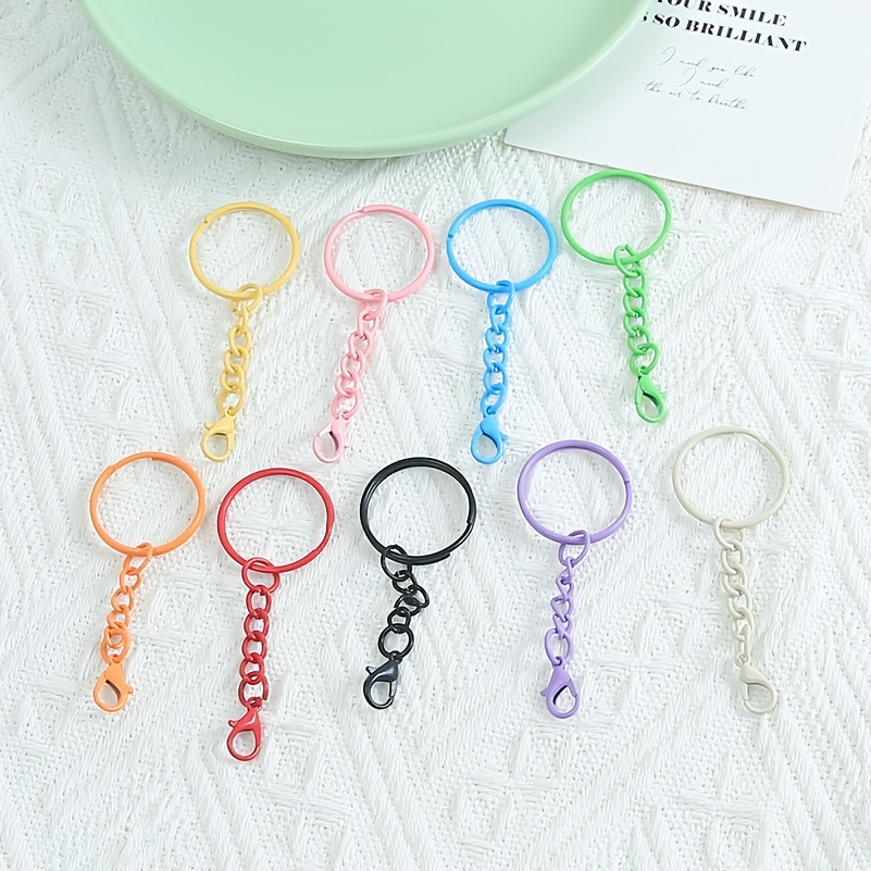 TEMU 10pcs/18pcs - Colores Aleatorios - Llavero con Cierre de Langosta - Duradero para Manualidades, Decoración de Empaquetado y Decoración de