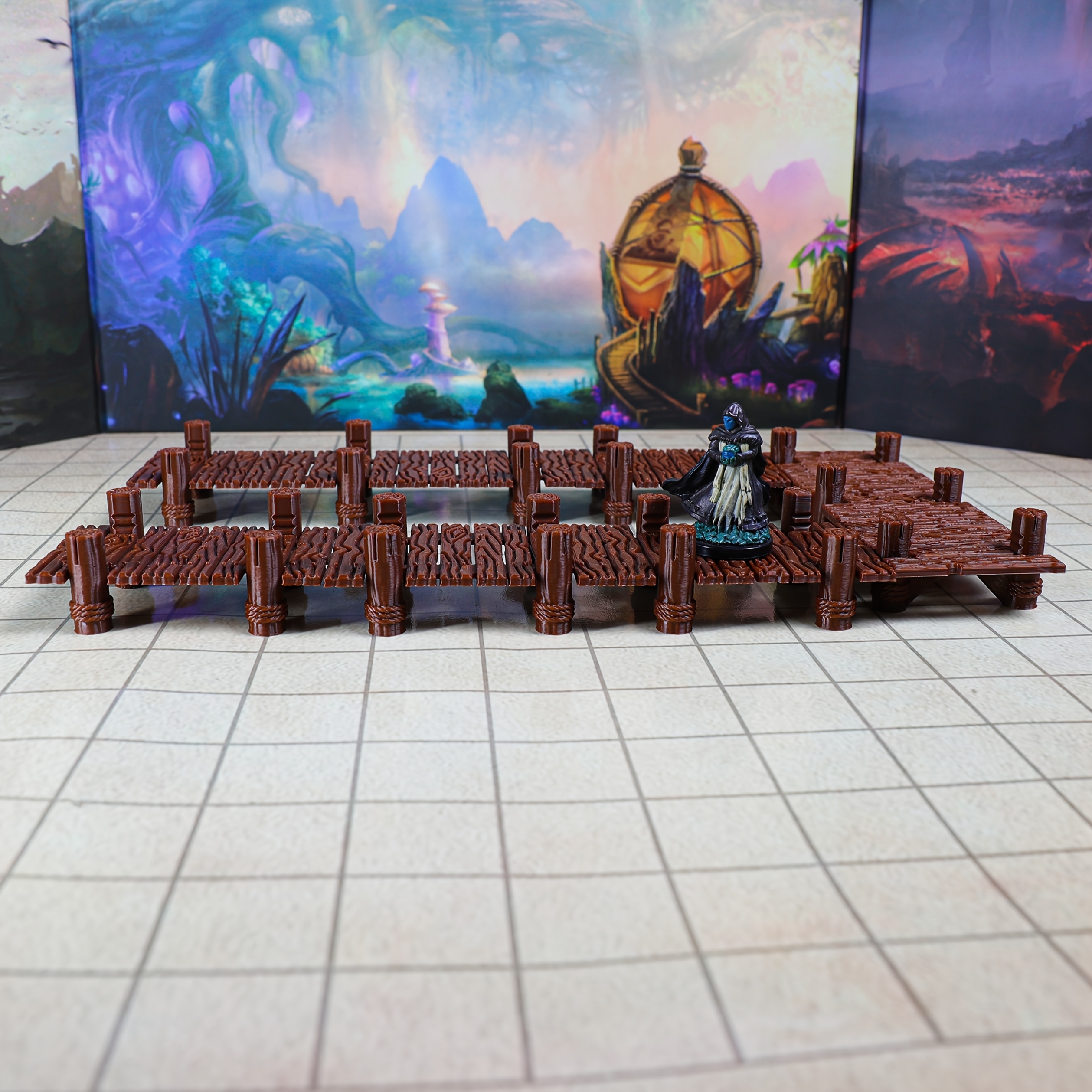 

D&d Seaside Dock Miniature Set - Plastic Modular Docking Station For Rpgs, Adventure Gaming Accessory