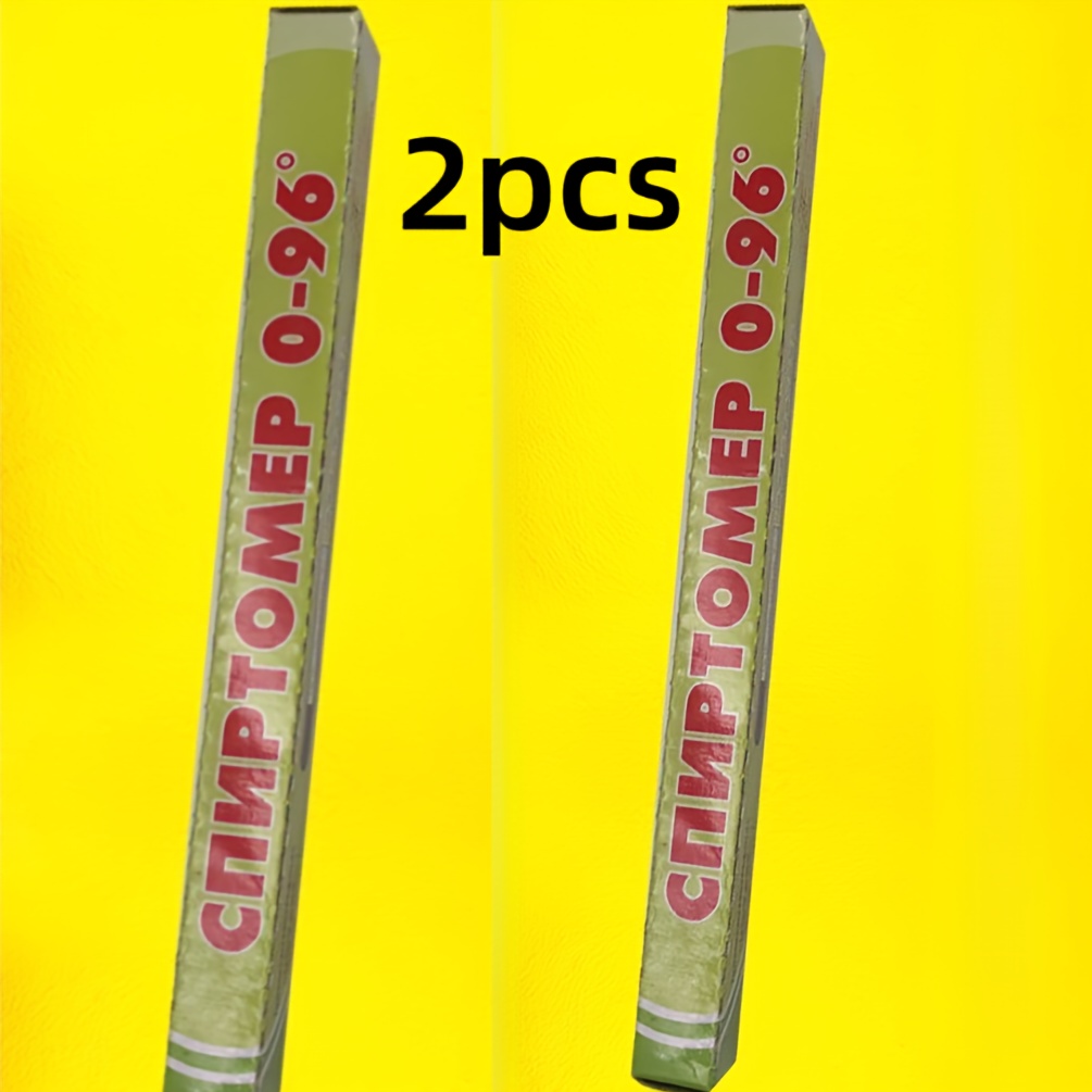 2pcs Household Alcohol Meter Ethanol Test 0-96° + Glass Alcohol Meter 0-96°