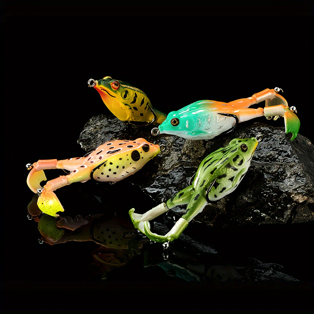 Frog Lures Topwater Thunder Frog Soft Bait With Double - Temu
