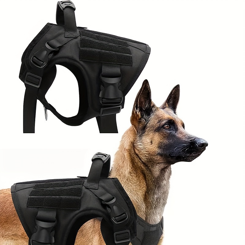 

Nylon Tactical Dog Vest Harness For Large Dogs, Outdoor Training Canine Gear, Adjustable Security Military K9 Working Vest With Handle, No-pull Pet Harness, Easy Control For Training And Walking