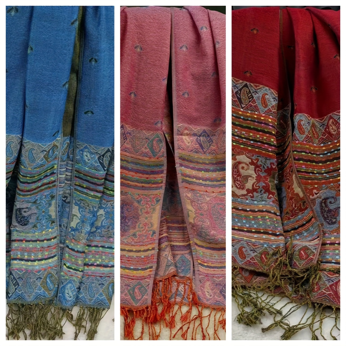 

[customer ] -chic Paisley Jacquard Shawl - Soft Viscose, Non-stretch, Hand Washable - Casual & Decor