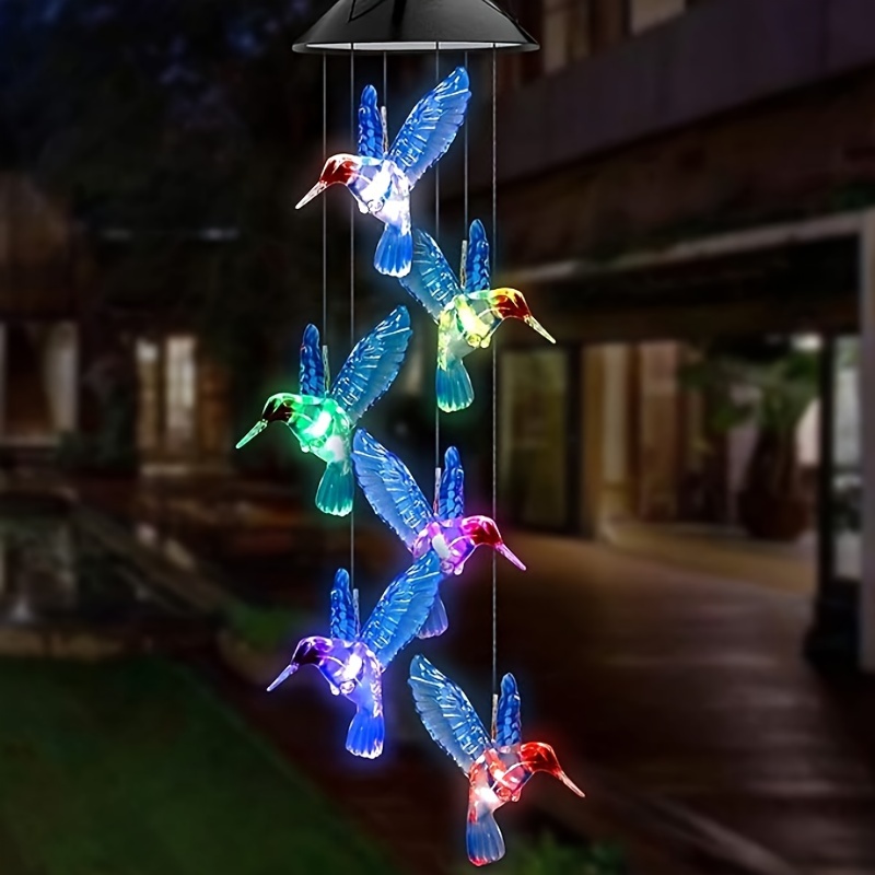 solar powered led hummingbird chandelier energy   polished abs pendant light with crystal   b15d bulb base detachable fixture with 600mah nickel battery for   park christmas gift details 6