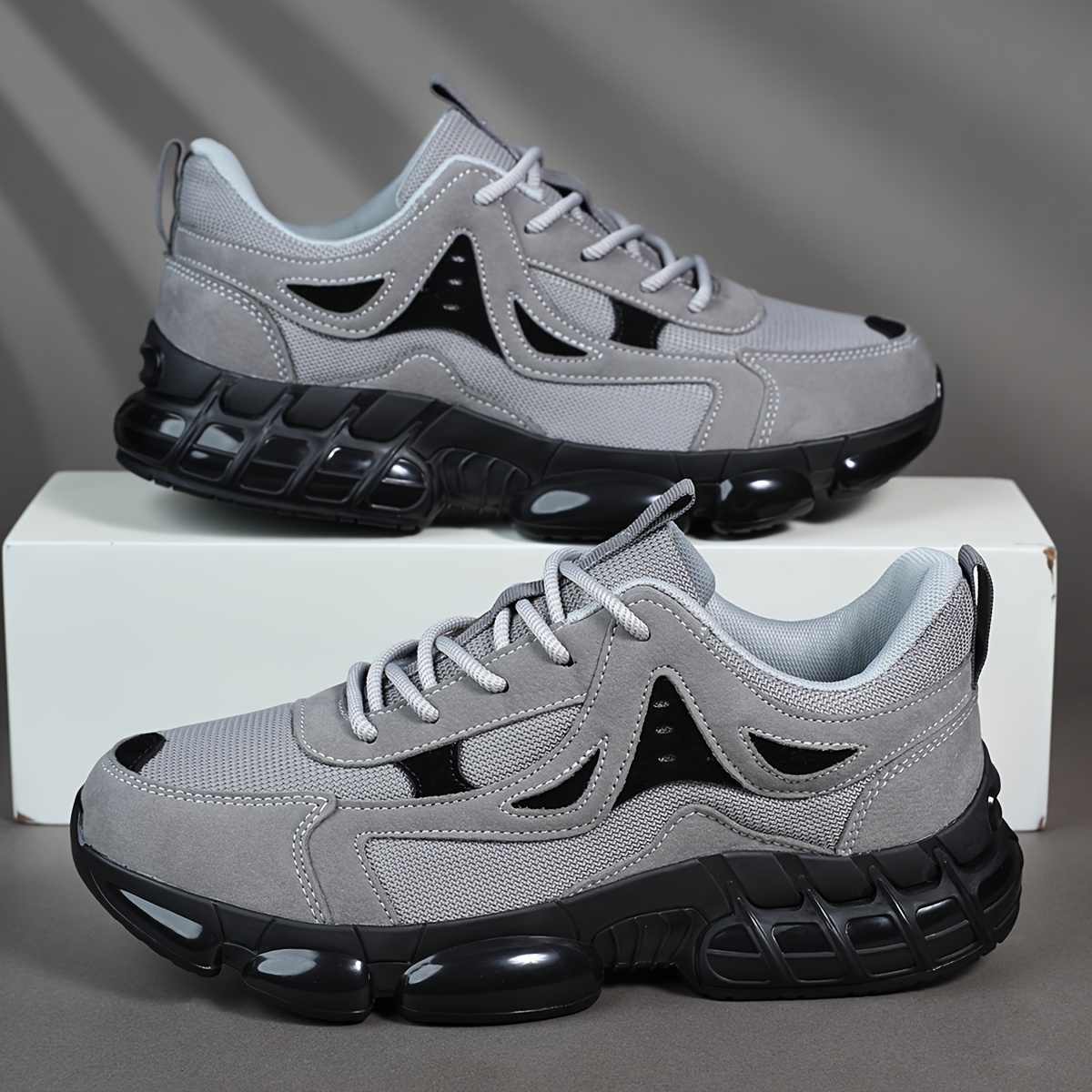 TEMU 2026 Platform Dad Sneakers, Breathable Mesh Sports Casual Shoes, Trendy Men's Casual Sneakers, Height-increasing Shock-absorbing Outdoor Running
