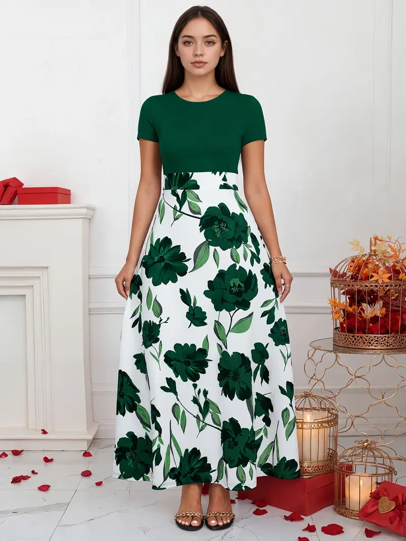 womens floral print a line dress solid color - Temu Oman womens floral print a line dress solid color - Temu Oman