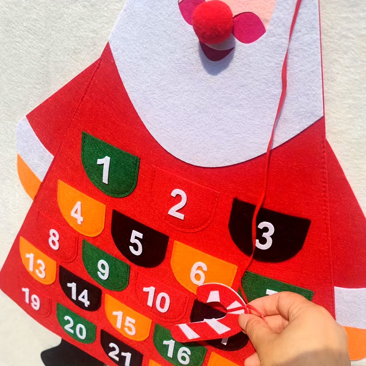 Reusable Felt Santa Claus Advent Calendar - Christmas Countdown ...