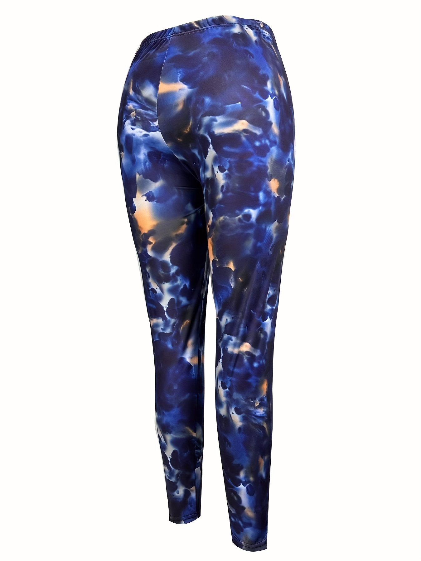 Seamless High Stretch Tie Dye Wideband Waist Sports Leggings