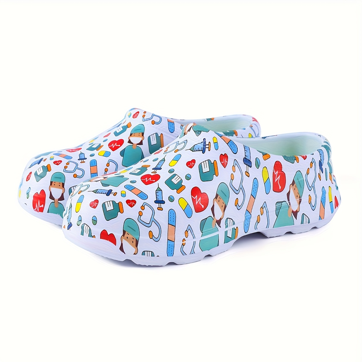 womens themed nurse shoes heavy duty white clog Temu Bahrain