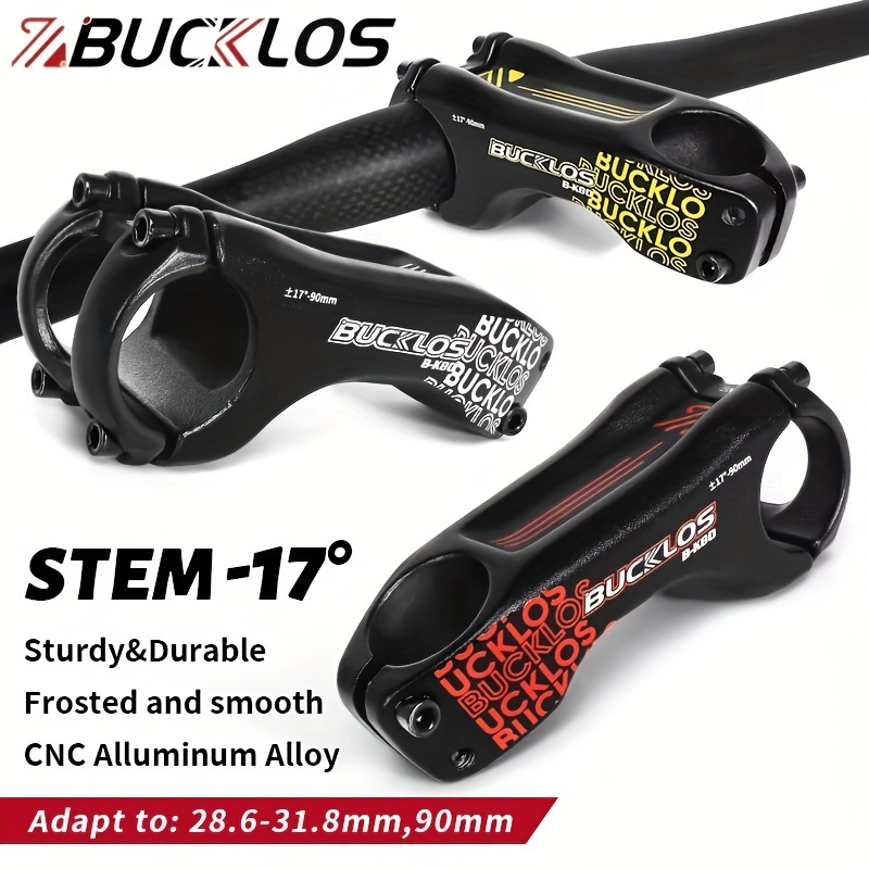 Bucklos 90mm 17 Degree Stem BUCKLOS Handlebar Stem Aluminum Alloy