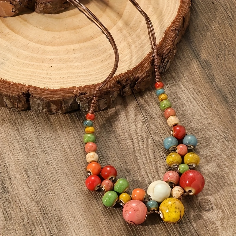 Ceramic Dopamine Beaded Jewelry Set for Women