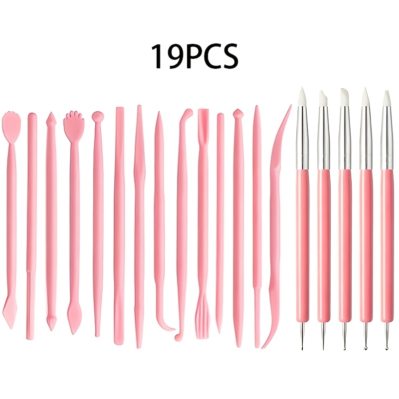 TEMU 19pcs Set Of Multi-functional Clay Modeling Kit, Including And Sculpture Use Spherical Pens And Molds