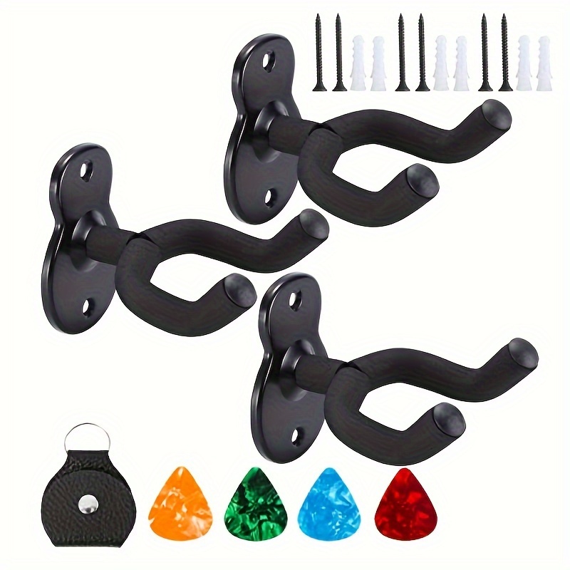 

Guitar Wall Mount, Ukulele Hanger Hook Holder Stand Guitar Hangers Hooks For Acoustic Electric Bass Guitars And Ukulele