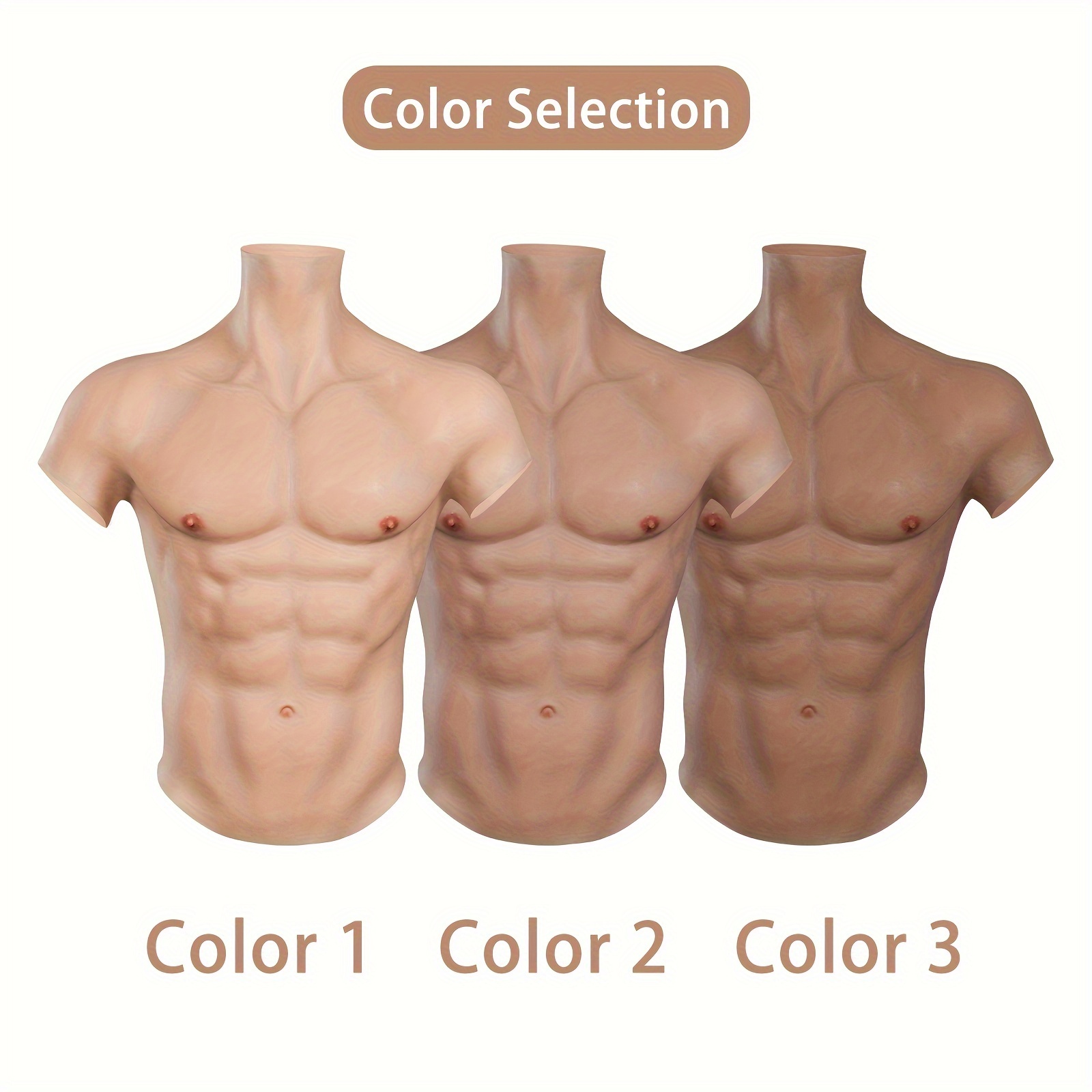 Amazon.co.jp: KUMIHO 筋肉スーツ 袖付き 筋肉 腹筋 三角筋 上腕