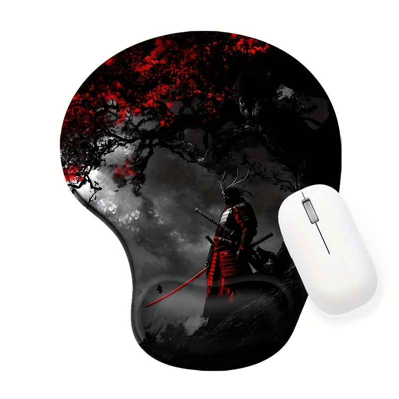 TEMU 1pc 2d - Clad Silicone Wrist Support Mouse Pad (8.98x7.56 In) - Ergonomic Pu Anti-slip, Washable & Durable, With Cultural Taste, - Inspired Gift