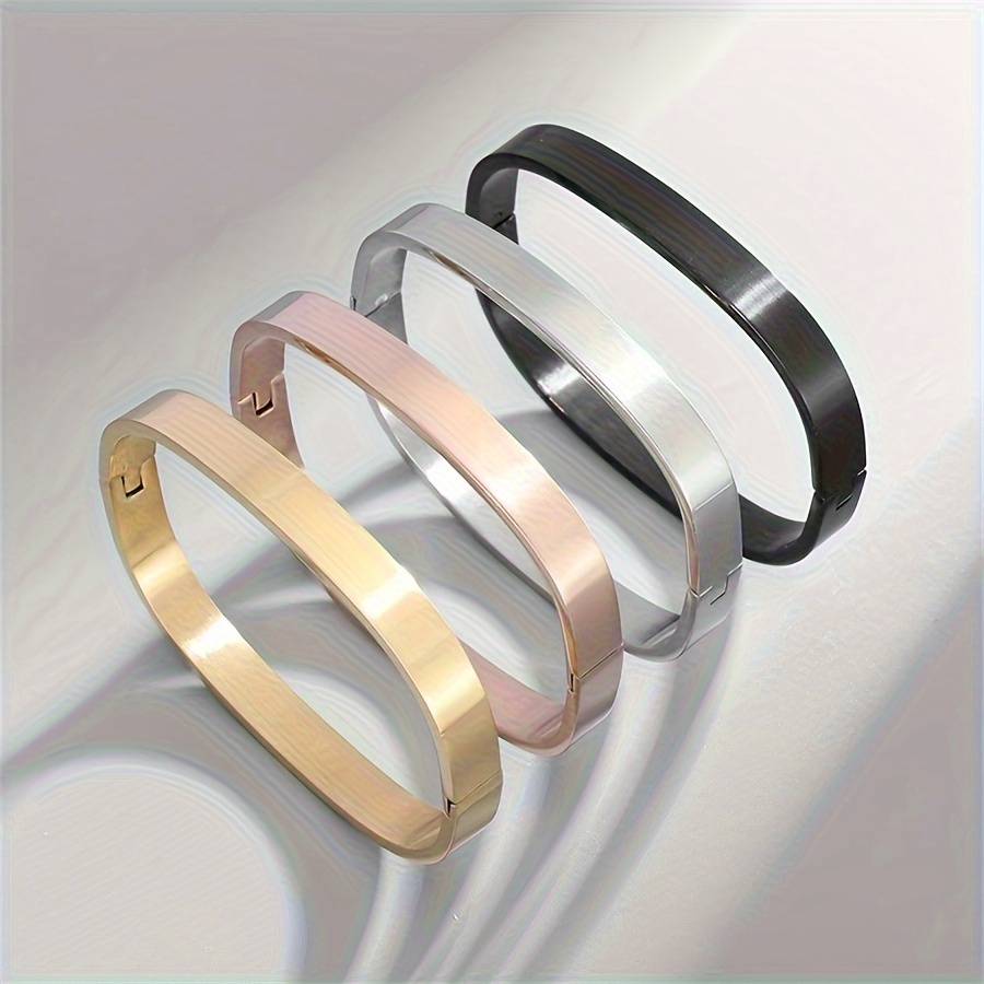 

Elegant Stainless Cuff Bracelet, Everyday & Party Wear, Fashionable Couple's Gift, Stainless Steel, , Bracelet, Fashion Jewelry